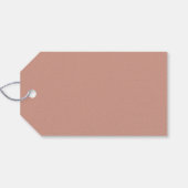 Minimalistische handgeschreven script stoffige roz cadeaulabel (Achterkant Horizontaal)