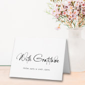 Minimalistische handgeschreven scriptfoto bedankkaart