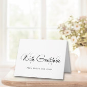 Minimalistische handgeschreven scriptfoto bedankkaart