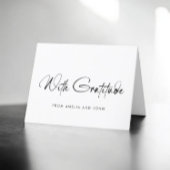 Minimalistische handgeschreven scriptfoto bedankkaart