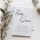 Minimalistische handgeschreven scriptfoto kaart