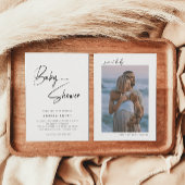 Minimalistische handgeschreven scriptfoto kaart