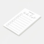 Minimalistische handgeschreven takenlijst post-it® notes (Schuin)