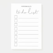 Minimalistische handgeschreven takenlijst post-it® notes (Voorkant)