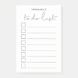 Minimalistische handgeschreven takenlijst post-it® notes