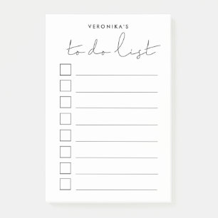 Minimalistische handgeschreven takenlijst post-it® notes