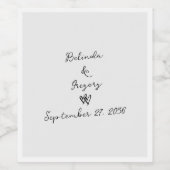 Minimalistische handgeschreven typografie voor een wijn etiket (Enkel label)