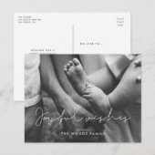 Minimalistische handgeschreven vrolijke wensen Vak Briefkaart (Voorkant / Achterkant)