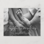 Minimalistische handgeschreven vrolijke wensen Vak Briefkaart (Voorkant)