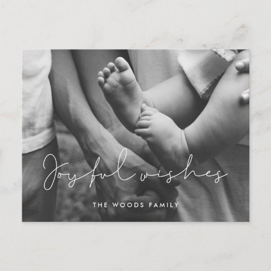 Minimalistische handgeschreven vrolijke wensen Vak Briefkaart (Voorkant)