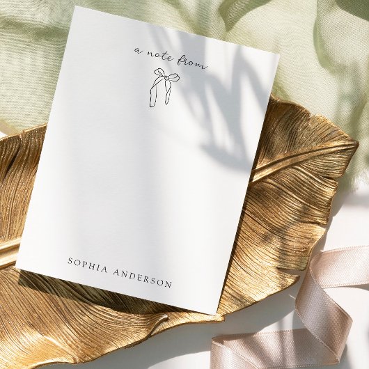 Minimalistische handgetekende boog | Elegant Notitiekaartje