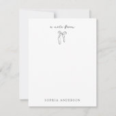 Minimalistische handgetekende boog | Elegant Notitiekaartje (Voorkant)