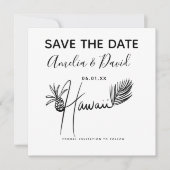 Minimalistische handgetekende Hawaï script bewaar  (Voorkant)