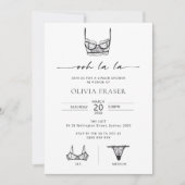 Minimalistische handgetekende lingerie bruidsmeisj kaart (Voorkant)