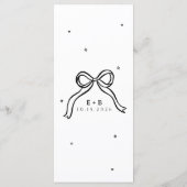 Minimalistische handgetekende menu kaart voor het (Achterkant)