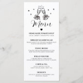 Minimalistische handgetekende menu kaart voor het (Voorkant)