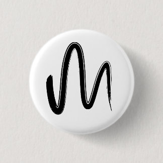 Minimalistische handgetekende naadloos patroon gra ronde button 3,2 cm
