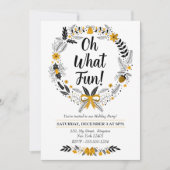 Minimalistische handgetekende Oh What Fun Kerstfee Feestdagenkaart (Voorkant)