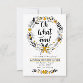 Minimalistische handgetekende Oh What Fun Kerstfee Kaart (Voorkant)