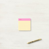 Minimalistische HandGetekende Raster Onderwerp Kop Post-it® Notes (Op bureau)