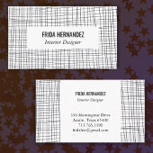 Minimalistische handgetekende Stripes Grid Lines C Visitekaartje