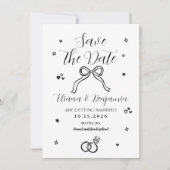 Minimalistische handgetekende trouwerij save-the-d (Voorkant)