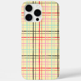 Minimalistische handgetekende wiebelige raster che iPhone 16 pro max hoesje