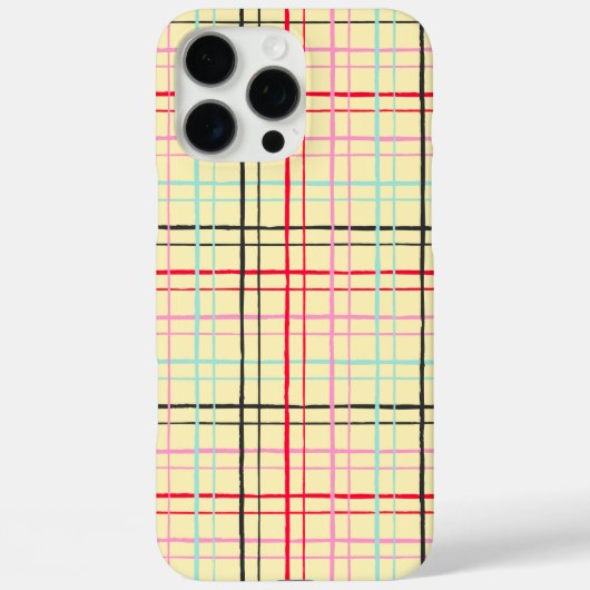 Minimalistische handgetekende wiebelige raster che Case-Mate iPhone case (Achterkant)