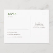 Minimalistische handgetekende wilde bloemen die RS Briefkaart (Achterkant)