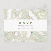 Minimalistische handgetekende wilde bloemen die RS Briefkaart (Voorkant)