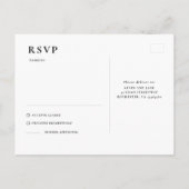 Minimalistische handgetekende wilde bloemen die RS Briefkaart (Achterkant)