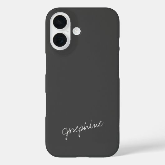Minimalistische handlettering naam zwart wit op ma Case-Mate iPhone case (Achterkant)