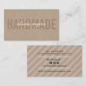MINIMALISTISCHE HANDMADE eenvoudige kraft look wit Visitekaartje (Voorkant / Achterkant)