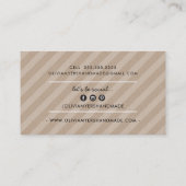 MINIMALISTISCHE HANDMADE eenvoudige kraft look wit Visitekaartje (Achterkant)