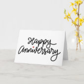 Minimalistische handmatige, gebriefte Happy Jubile Kaart (Gele Bloem)