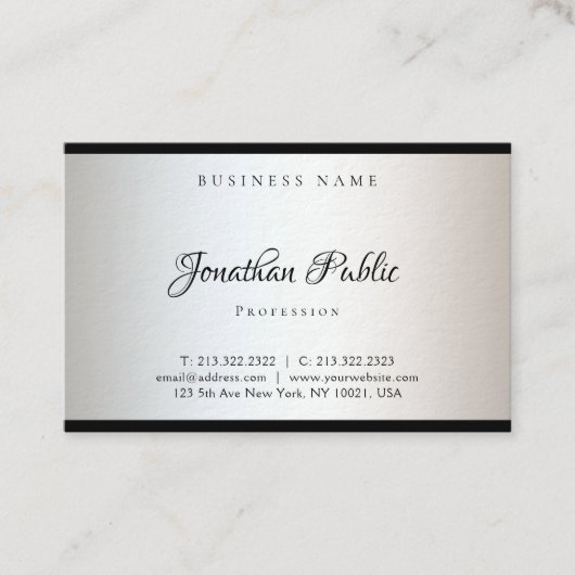 Minimalistische handmatige Sjabloon voor handscrip Visitekaartje (Voorkant)