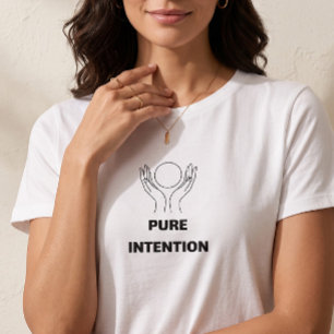 Minimalistische hands met pure intentie-lijn kunst t-shirt