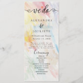 Minimalistische handschrift eenvoudige moderne bru programmakaart (Voorkant)