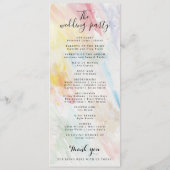 Minimalistische handschrift eenvoudige moderne bru programmakaart (Achterkant)