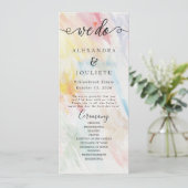 Minimalistische handschrift eenvoudige moderne bru programmakaart (Staand voorkant)