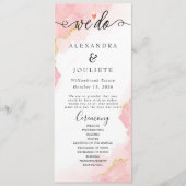 Minimalistische handschrift eenvoudige moderne bru programmakaart (Voorkant)