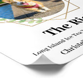 Minimalistische handtekening drink trouwbar Pos Poster (Hoek)