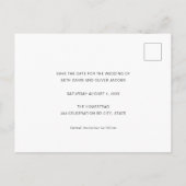 Minimalistische handtekening Lettertype Hart Bewaa Aankondigingskaart (Achterkant)