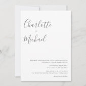 Minimalistische handtekening script grijs en wit b kaart (Voorkant)