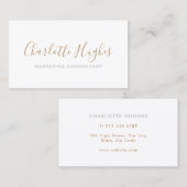 Minimalistische handtekening visitekaartje (Voorkant / Achterkant)