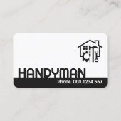 Minimalistische Handyman Layer Home Reparaties Visitekaartje (Voorkant)