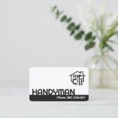 Minimalistische Handyman Layer Home Reparaties Visitekaartje (Staand voorkant)