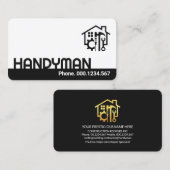 Minimalistische Handyman Layer Home Reparaties Visitekaartje (Voorkant / Achterkant)