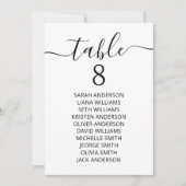 Minimalistische Hangende Bruiloft Zittingkaart Kaa Kaart (Voorkant)