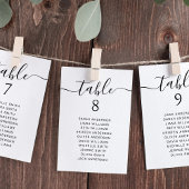 Minimalistische Hangende Bruiloft Zittingkaart Kaa Kaart